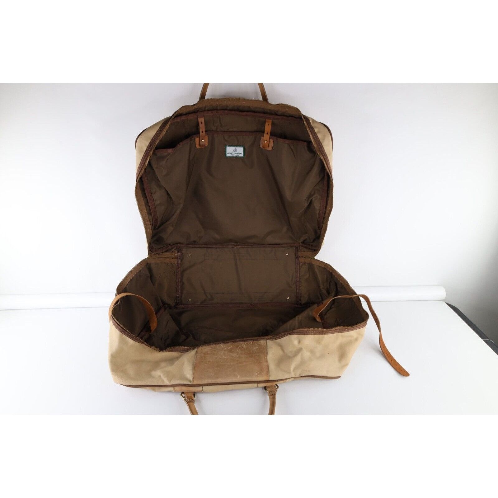 Orvis Deadstock Vintage Orvis Gokey Canvas Leather Duffel Bag Size ONE SIZE - 14 Thumbnail