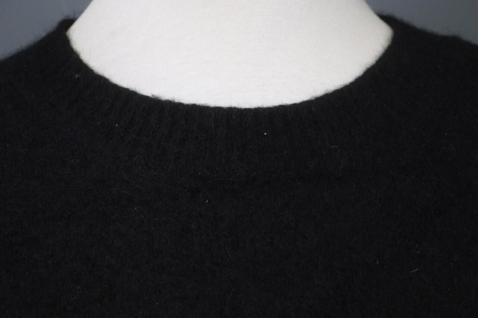 Allsaints AllSaints Black Wool Crew Neck Cropped Sweater Size L Size L / US 10 / IT 46 - 5 Thumbnail