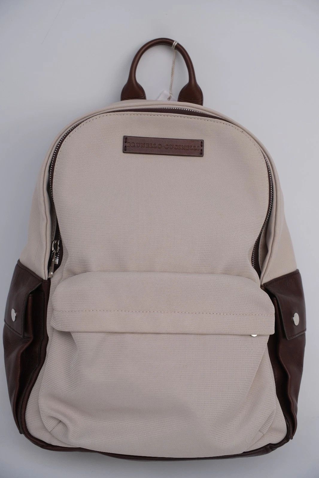 Brunello Cucinelli NEW BRUNELLO CUCINELLI Canvas and Leather Backpack Size ONE SIZE - 1 Thumbnail