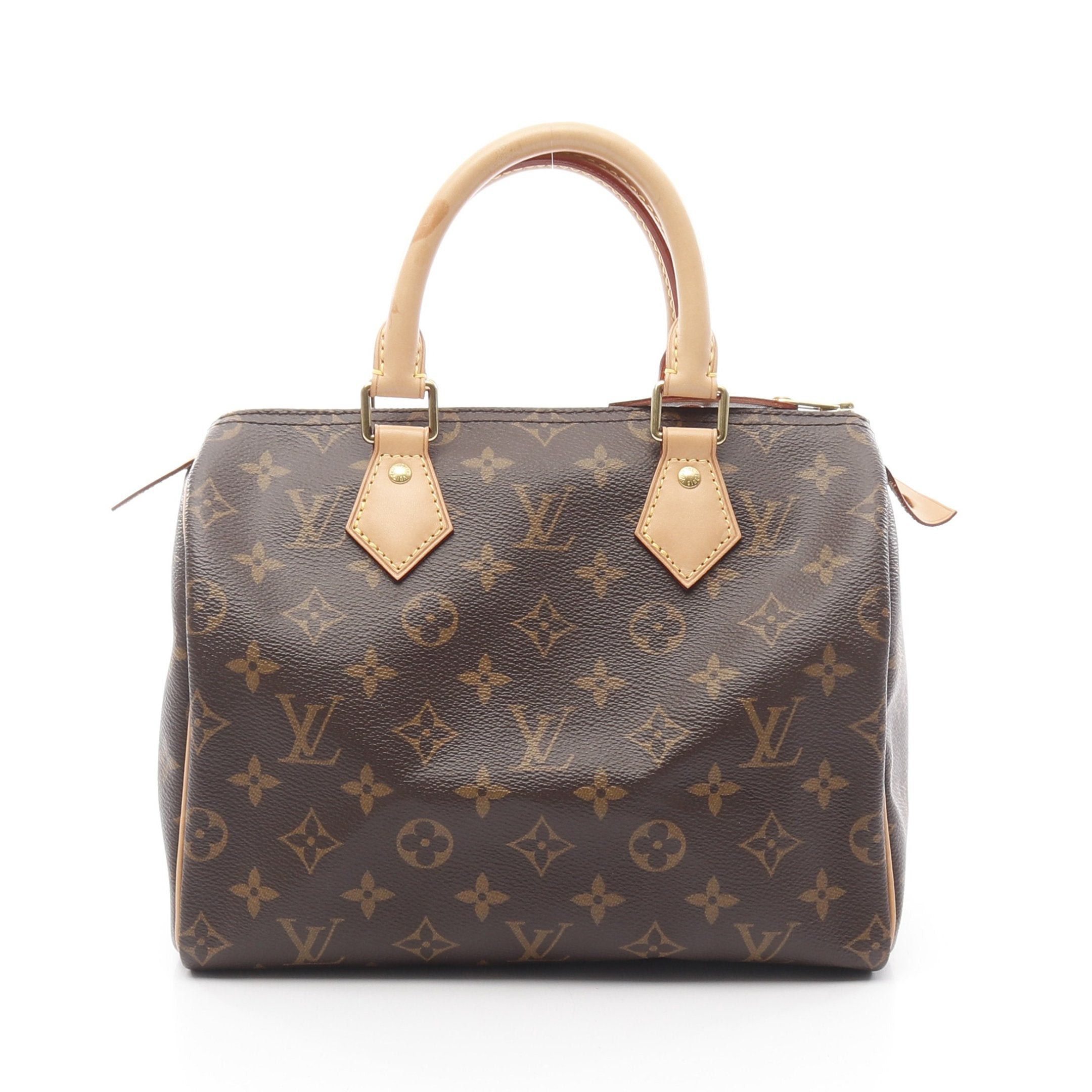 Louis Vuitton Speedy 25 Monogram Handbag Leather Brown