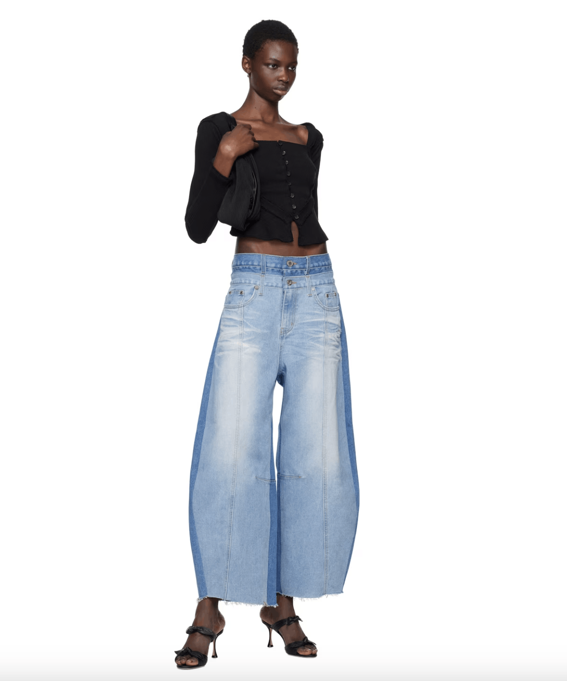rokh ROKH blue ballon Shaped Layered Denim Jeans Size 27" / US 4 / IT 40 - 2 Thumbnail