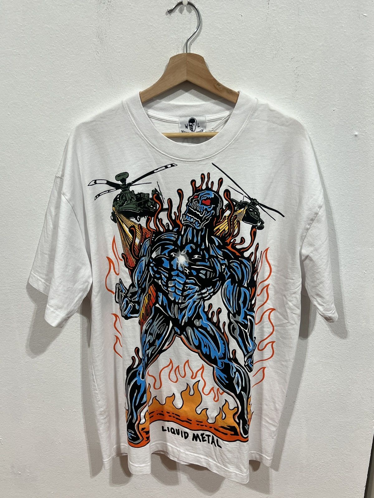 Warren Lotas Warren Lotas Liquid Metal White Tee Size US L / EU 52-54 / 3 - 1 Thumbnail