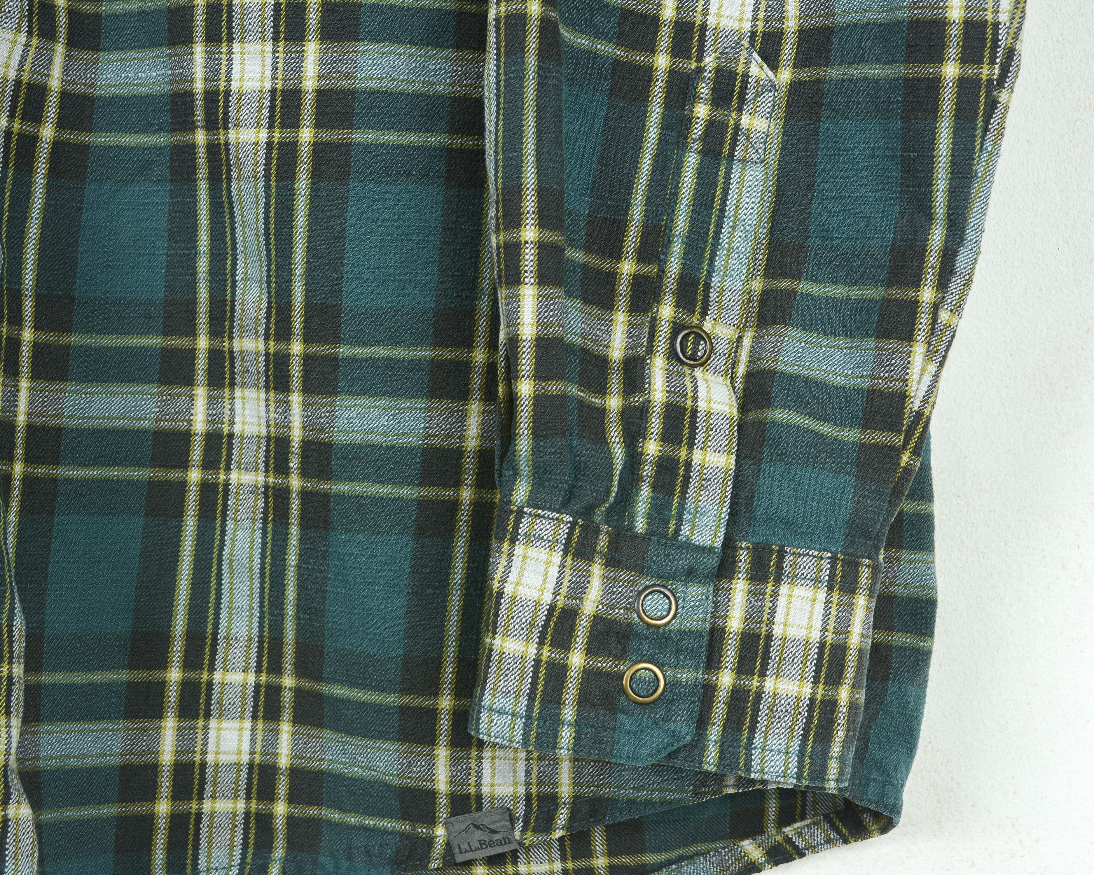 L.L. Bean L Wool Blend Flannel Over Shirt Tartan Plaid Long Sleeve Size US L / EU 52-54 / 3 - 8 Thumbnail