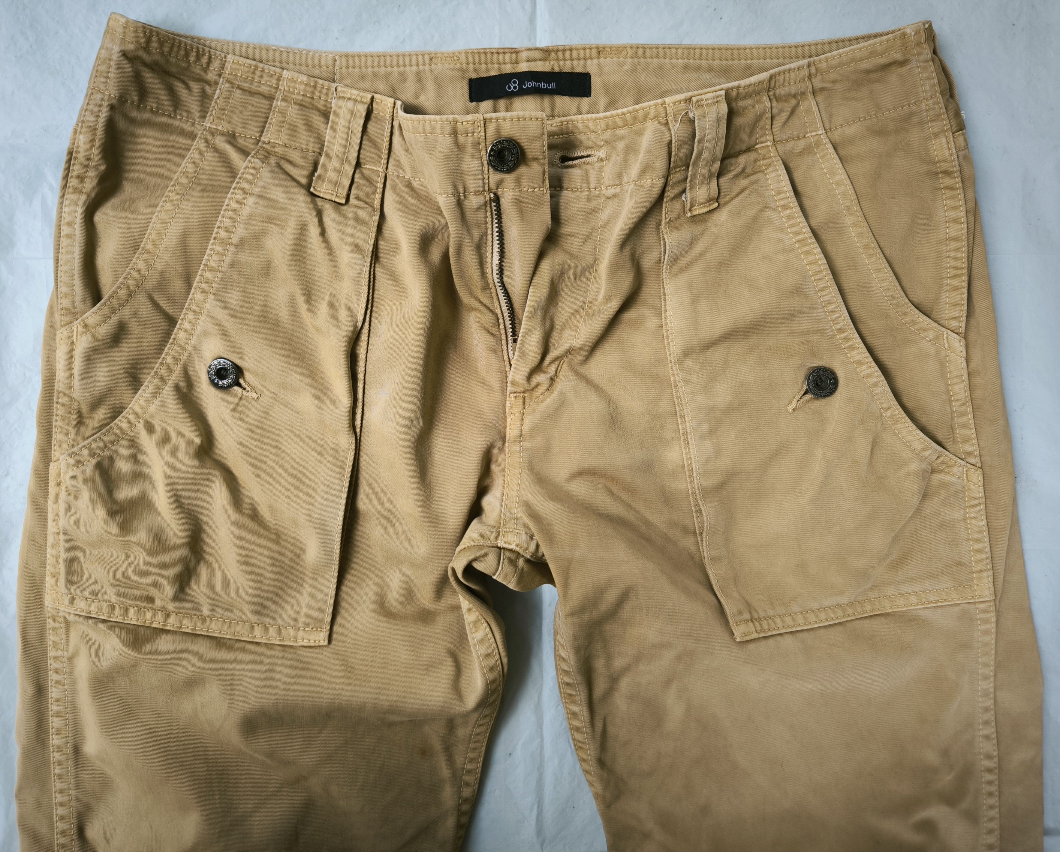 Johnbull JOHN BULL cargo pocket denim straight leg styled army Size US 34 / EU 50 - 2 Thumbnail