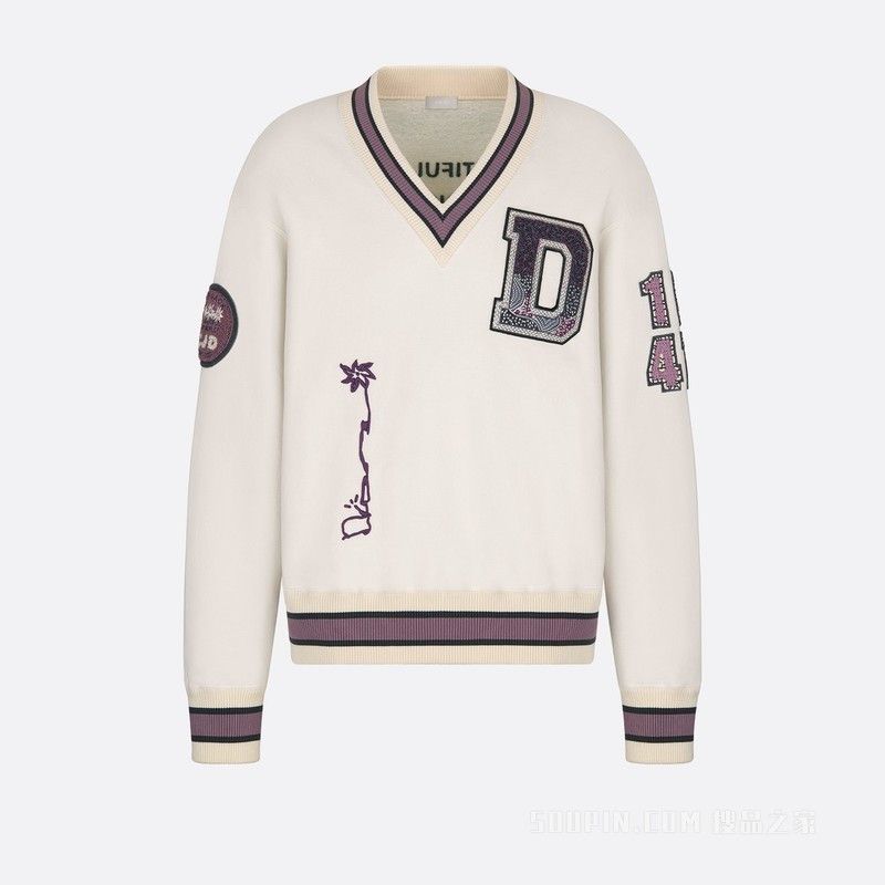 image of Dior O1Bcso1Str0324 Sweatshirt In White, Men's (Size Medium)