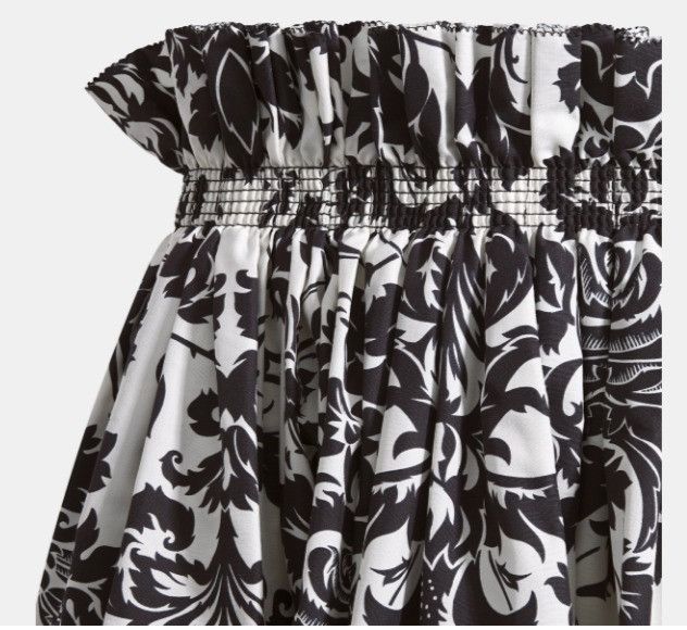Dior o1w1db10924 Shoulder Smocked Top in Black & White Size XS / US 0-2 / IT 36-38 - 3 Thumbnail