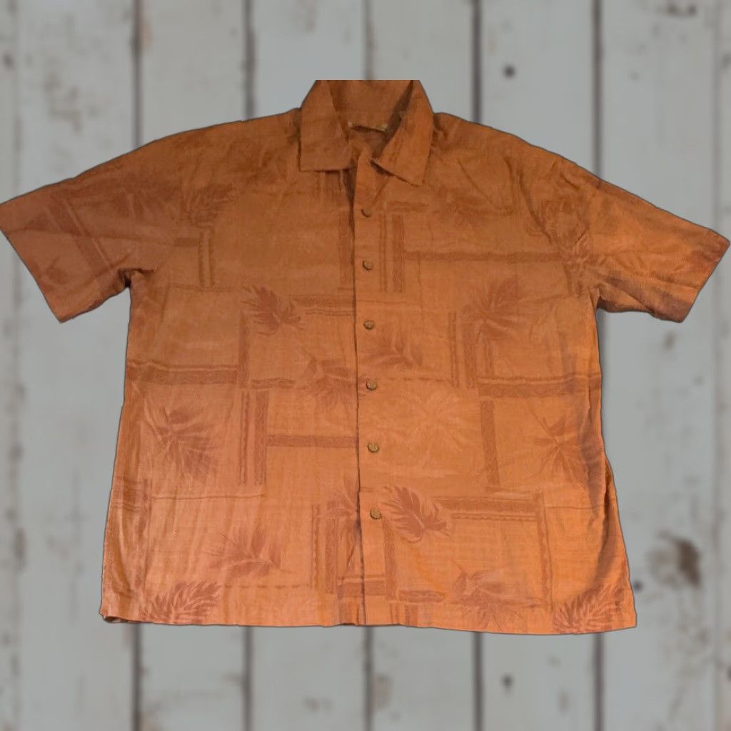 Vintage Batik Bay Shirt Orange Short Sleeve Button-Up Hawaiian XL Mens Size US XL / EU 56 / 4 - 1 Thumbnail