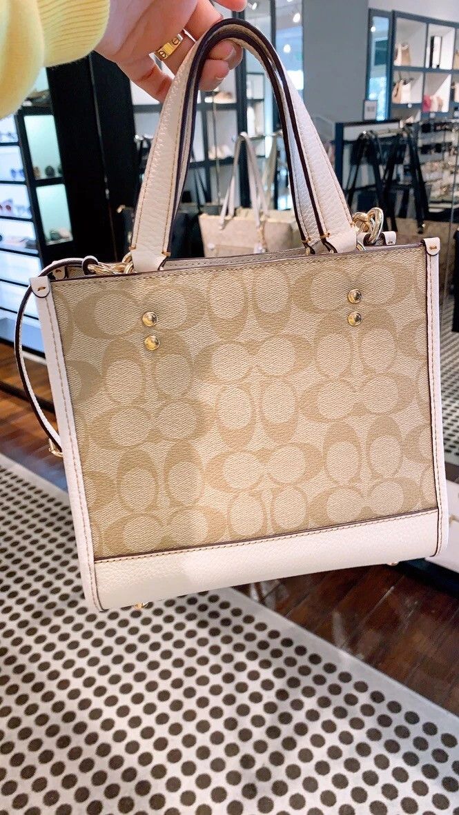 Coach Dempsey Tote Bag 22 In Signature Canvas With Tiger C7001 Size ONE SIZE - 3 Thumbnail