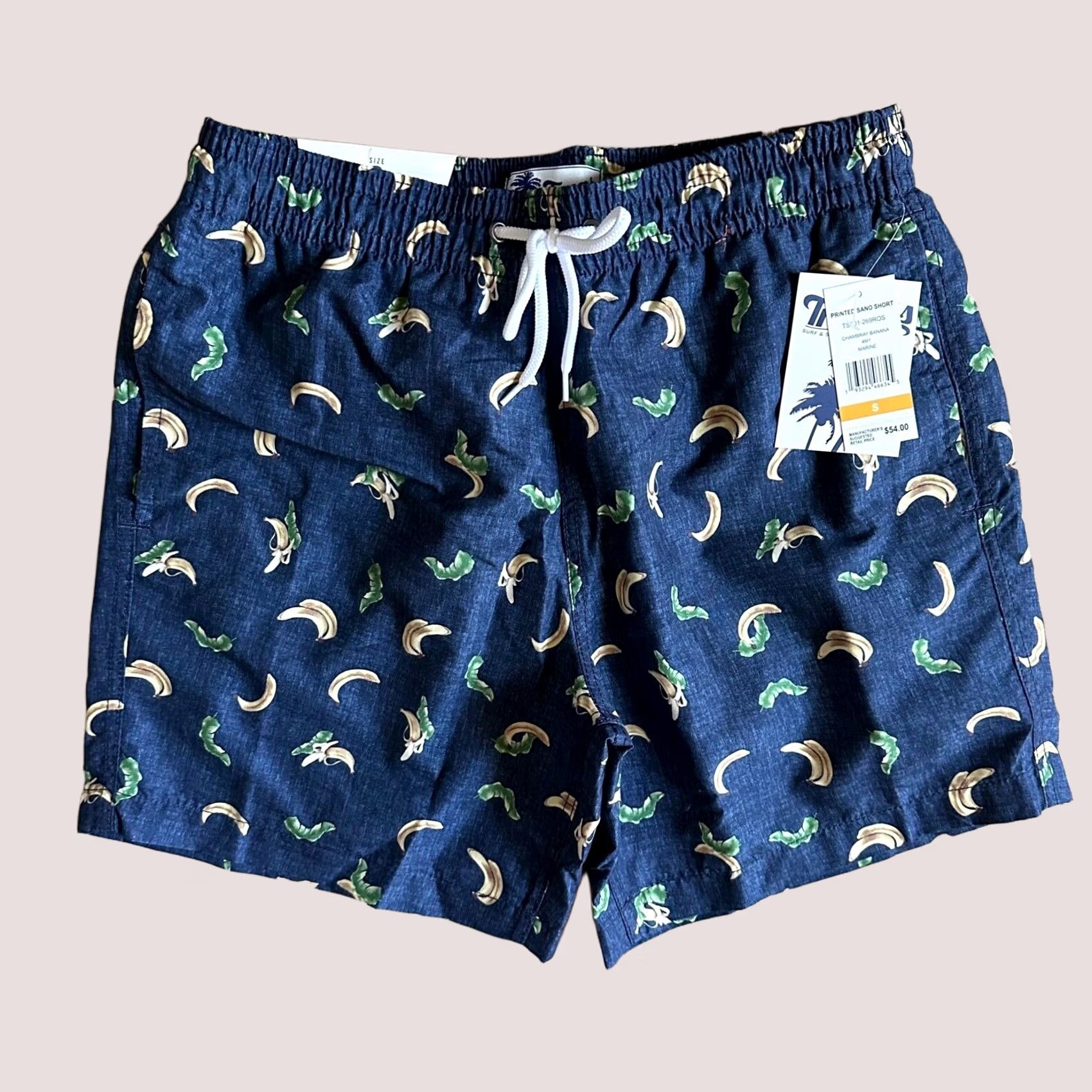 CO Trunks Surf & Swim Co 6" Swim Trunks Pool Beach Shorts Mens Size S Swimwear Blue Beach Trunks Surf & Swim Co Mens S Blue Size US 29 - 1 Thumbnail