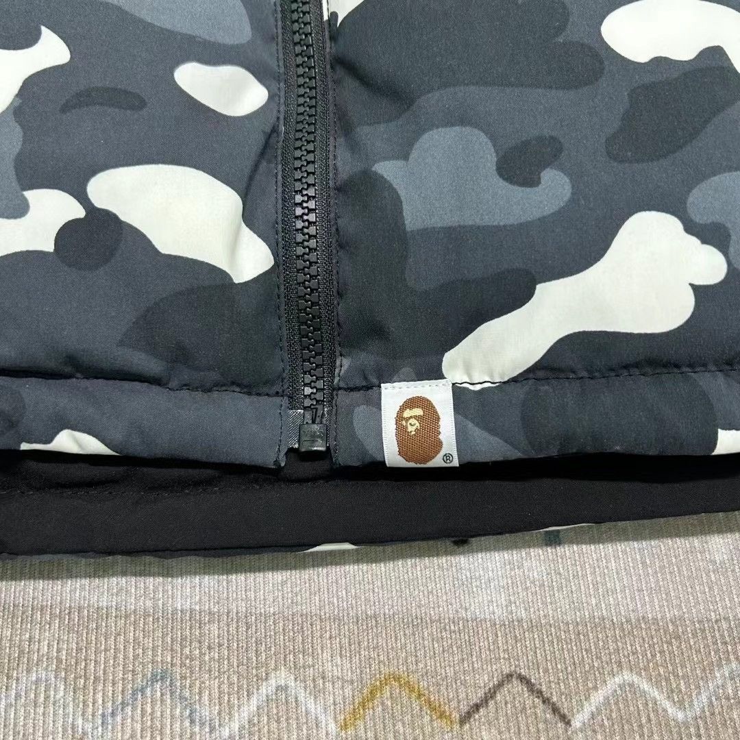 Bape COLOR CAMO SHARK VESCOAT DOWN JACKET Size US XL / EU 56 / 4 - 4 Thumbnail