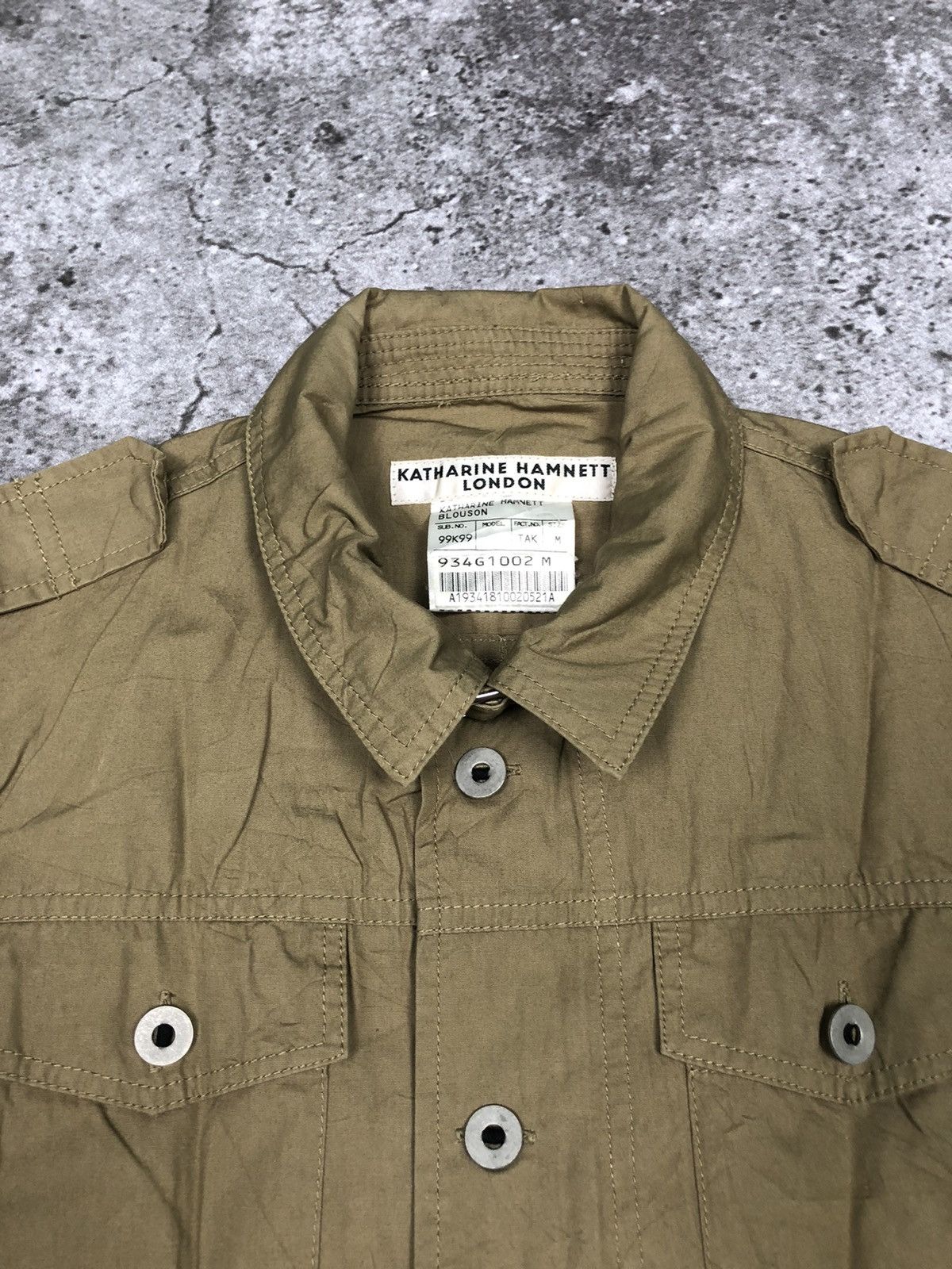 Helmut Lang × Isaac Sellam Experience × Katharine Hamnett London KATHARINE HAMNETT LONDON Button Size US M / EU 48-50 / 2 - 3 Thumbnail
