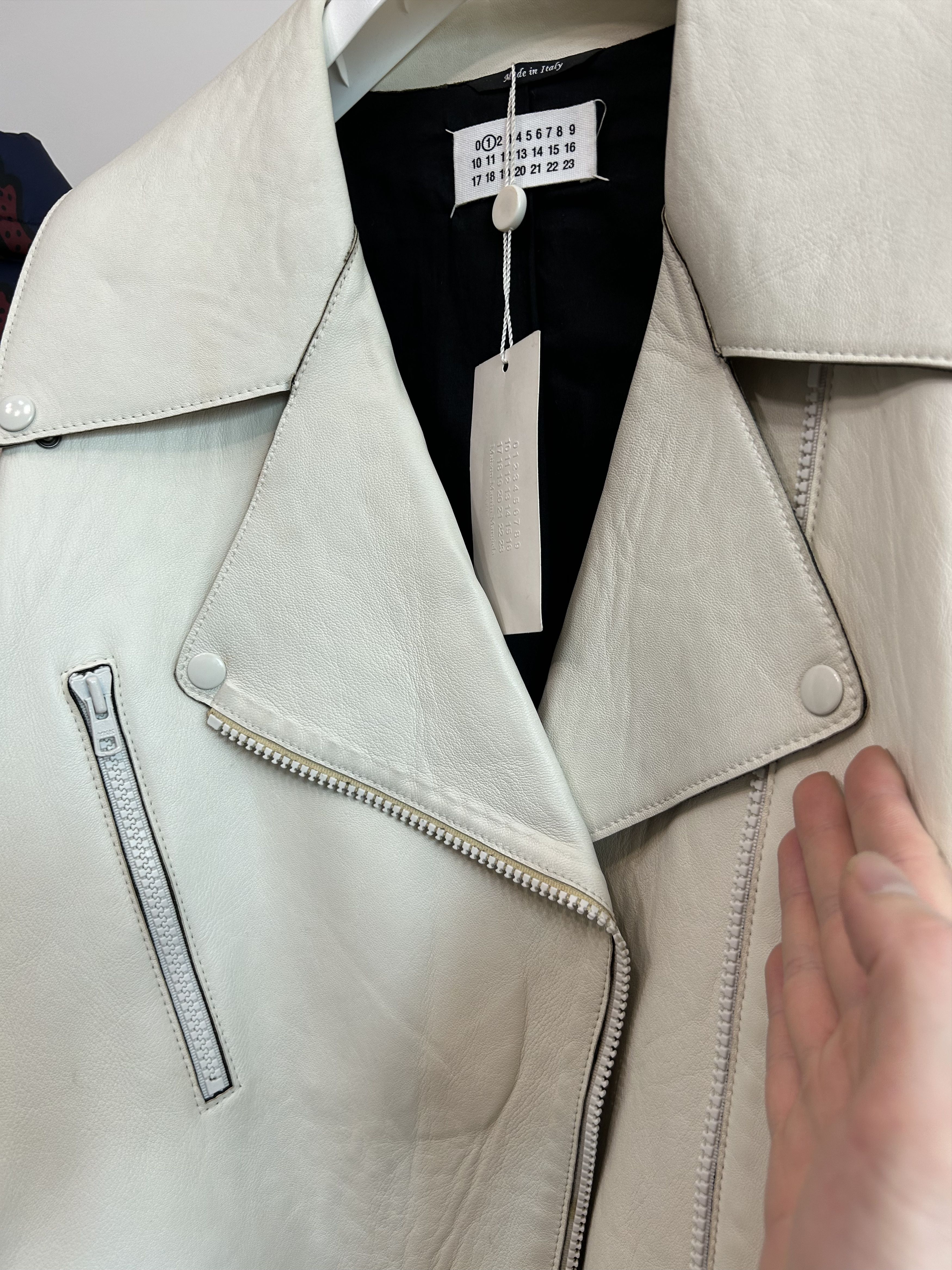 Maison Margiela MAISON MARGIELA White Leather Jacket (17FW) Size US M / EU 48-50 / 2 - 8 Thumbnail