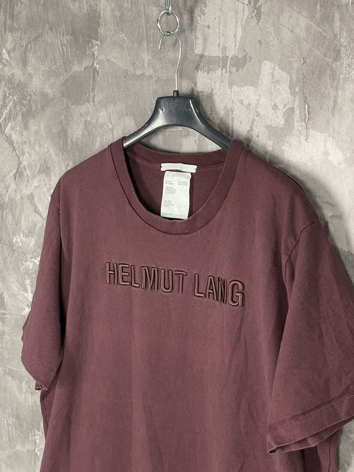 Helmut Lang Helmut Lang Big Logo Unisex Luxury T shirt Size US XXL / EU 58 / 5 - 7 Thumbnail