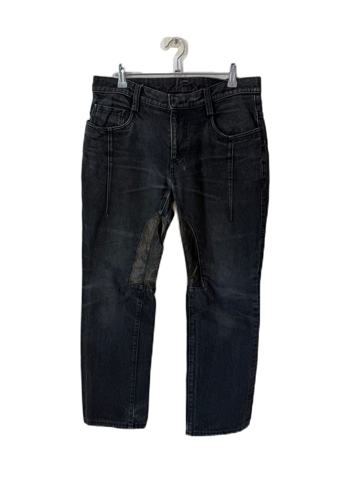 Japan Brand BAJRA Straight Black Denim Leather