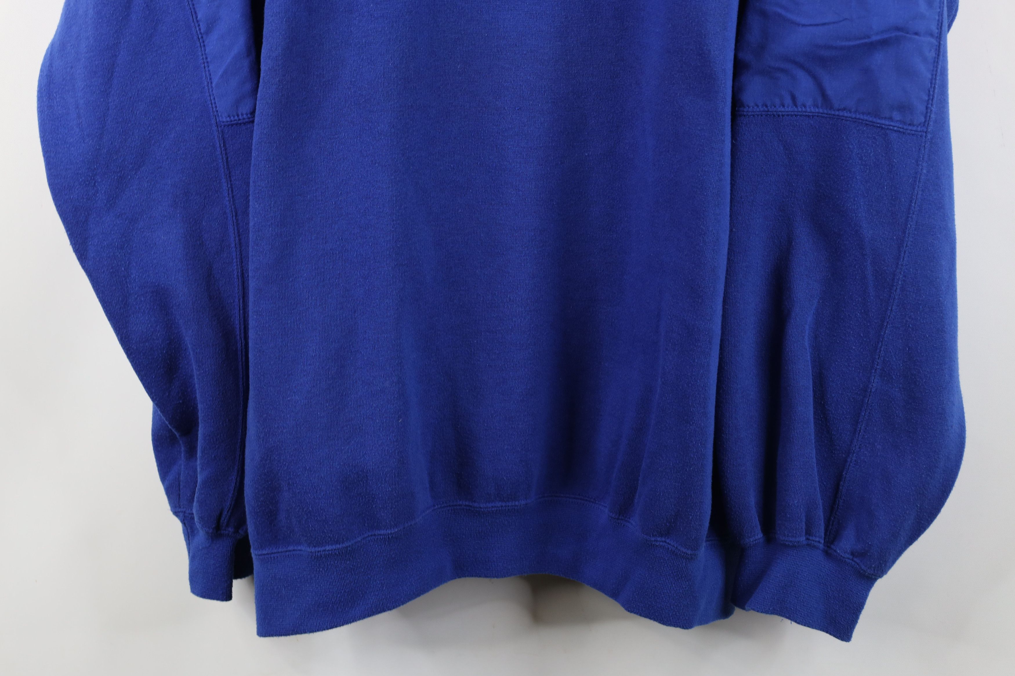 Vintage Vintage 90s Streetwear Heavyweight Collared Sweatshirt Blue Size US XXL / EU 58 / 5 - 3 Thumbnail