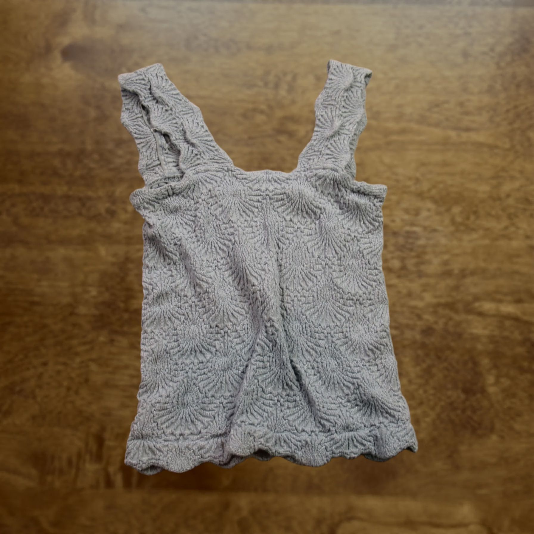 Free People Free People Shirt Medium Blue Square Neck Sleeveless Pullover Womens Size M / US 6-8 / IT 42-44 - 1 Thumbnail