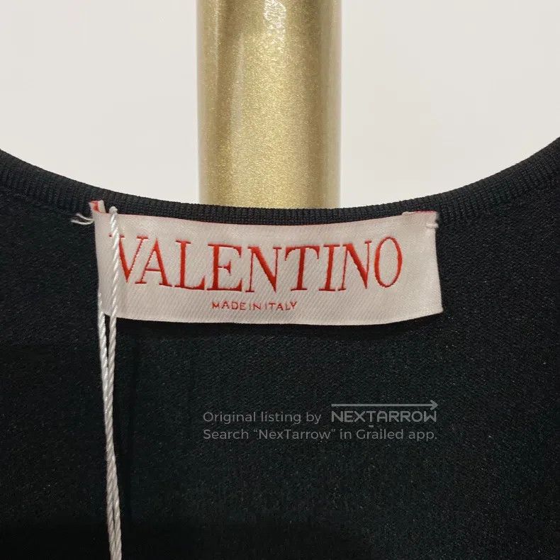 Valentino Valentino Black V-neck dress Size XL / US 12-14 / IT 48-50 - 5 Thumbnail