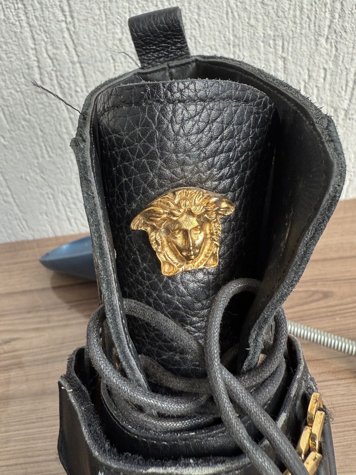 Versace ❗️🔥Medusa logo strapped combat boots Size US 7.5 / EU 40-41 - 14 Thumbnail