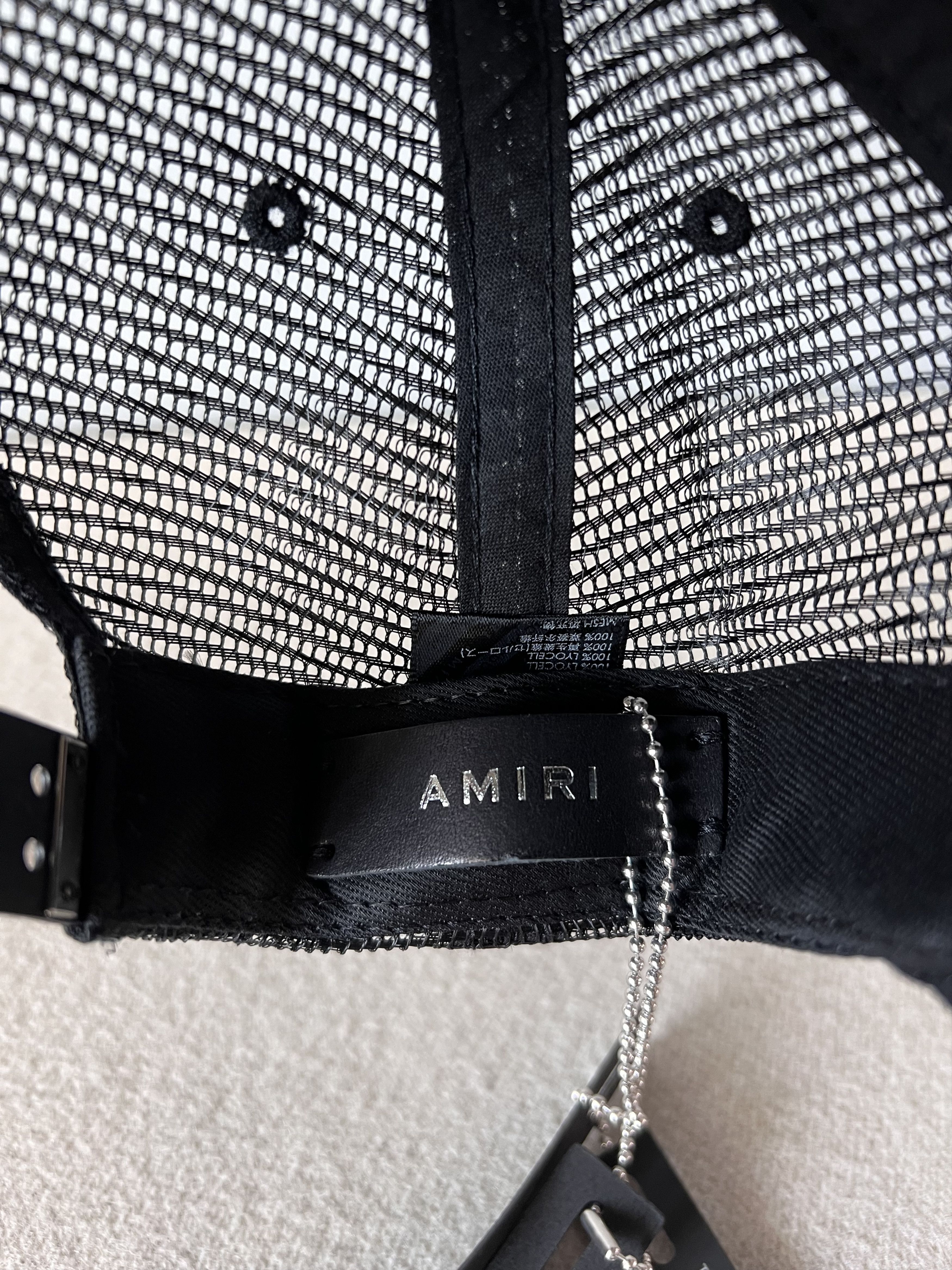 Amiri Amiri Script Trucker Hat in Black Peach Size ONE SIZE - 7 Thumbnail