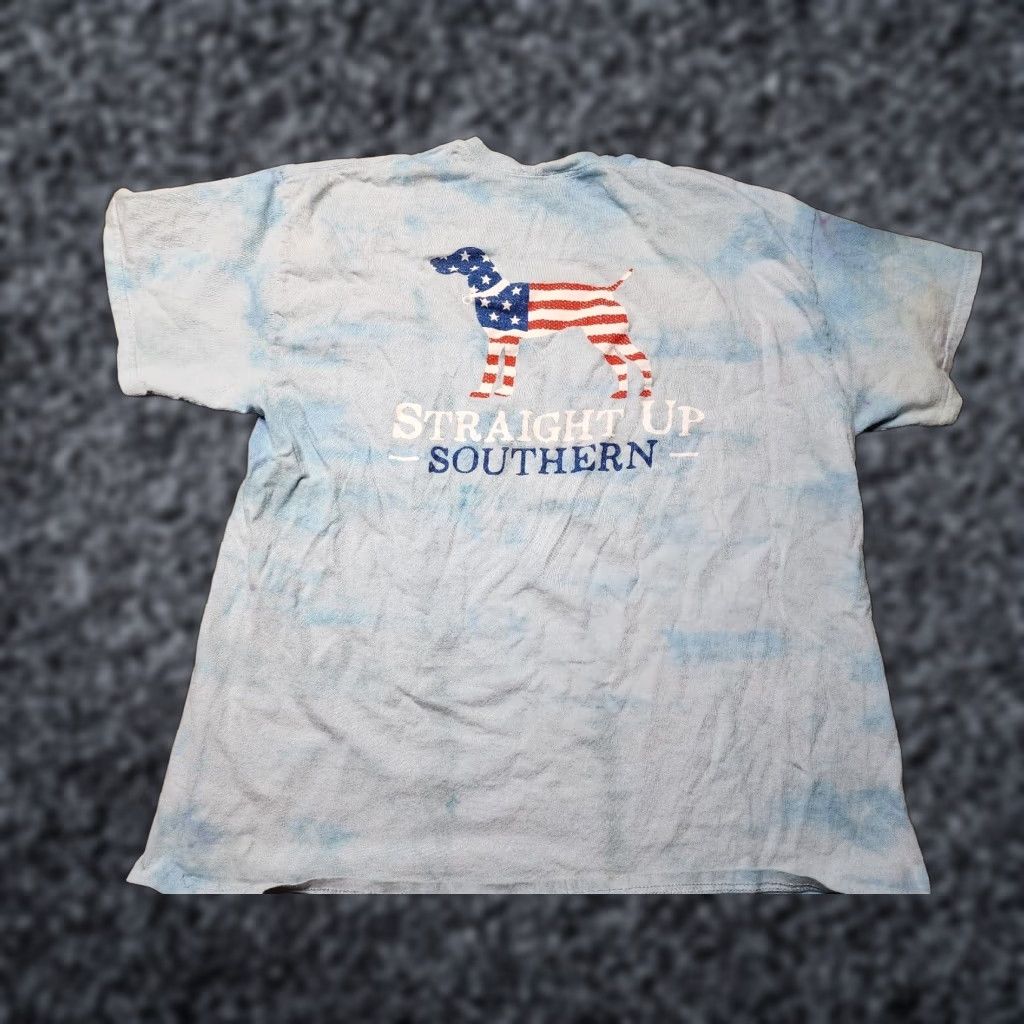 Doublet VINTAGE Straight Up Country Men's XL T-Shirt Crew Neck Short Sleeve Cotton Blue Made in USA 90s American Logo Easy Care Size US XL / EU 56 / 4 - 1 Thumbnail