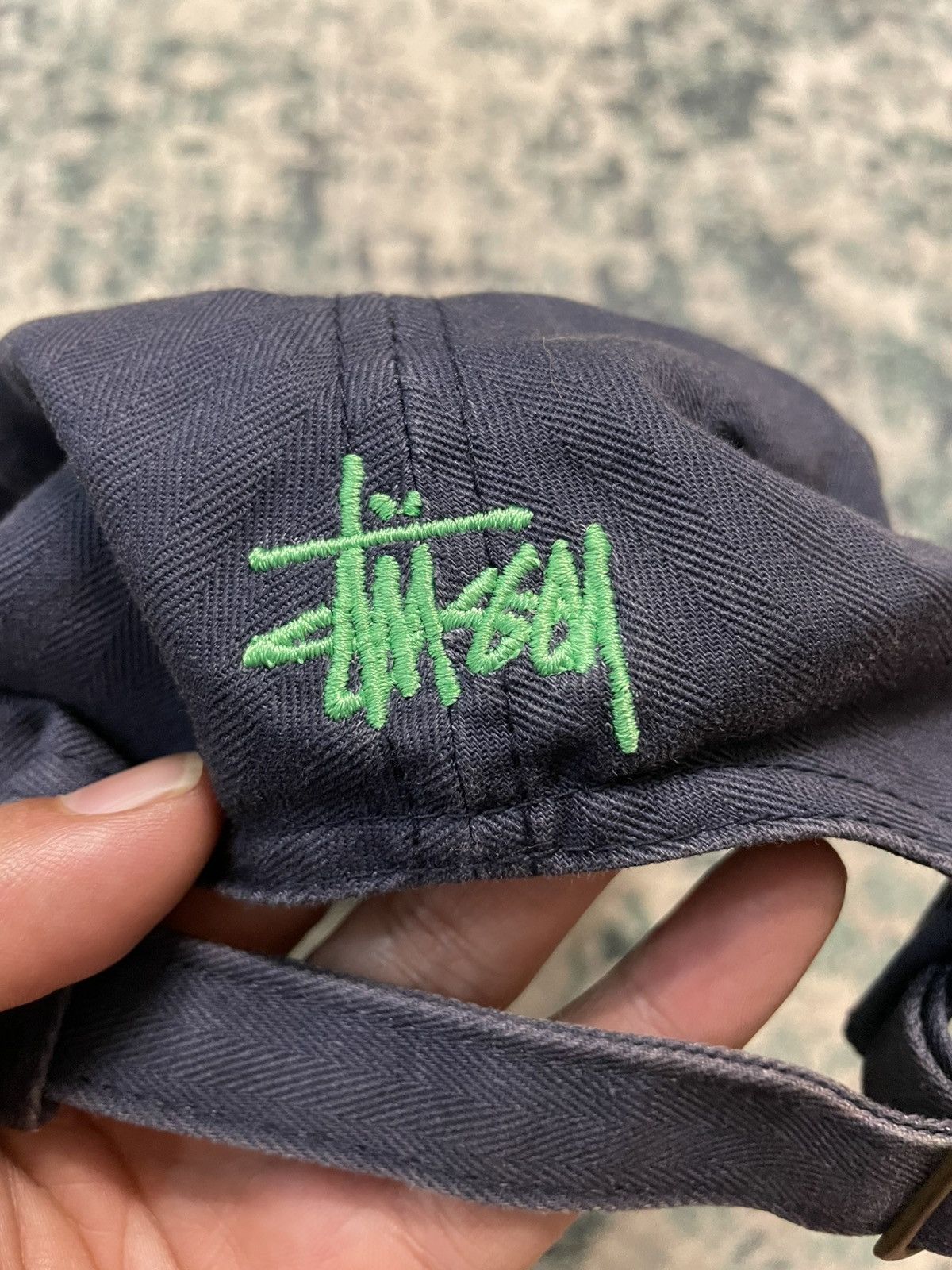 Stussy Stussy Herringbone Twill Strap Back Hat Size ONE SIZE - 9 Thumbnail