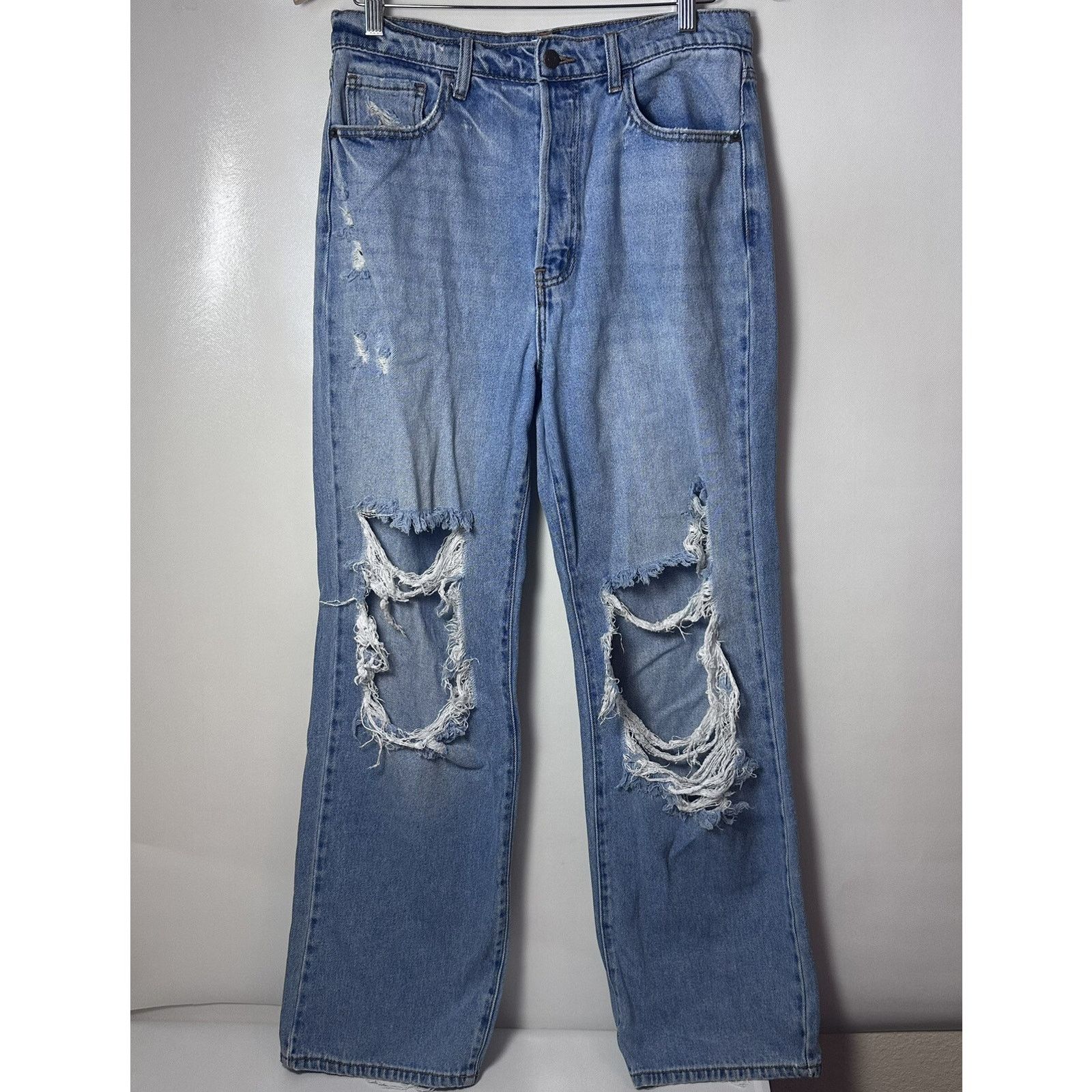 Other Cello Wide Leg Jeans Button Fly Distressed Baggy Skater Size 31" - 1 Thumbnail