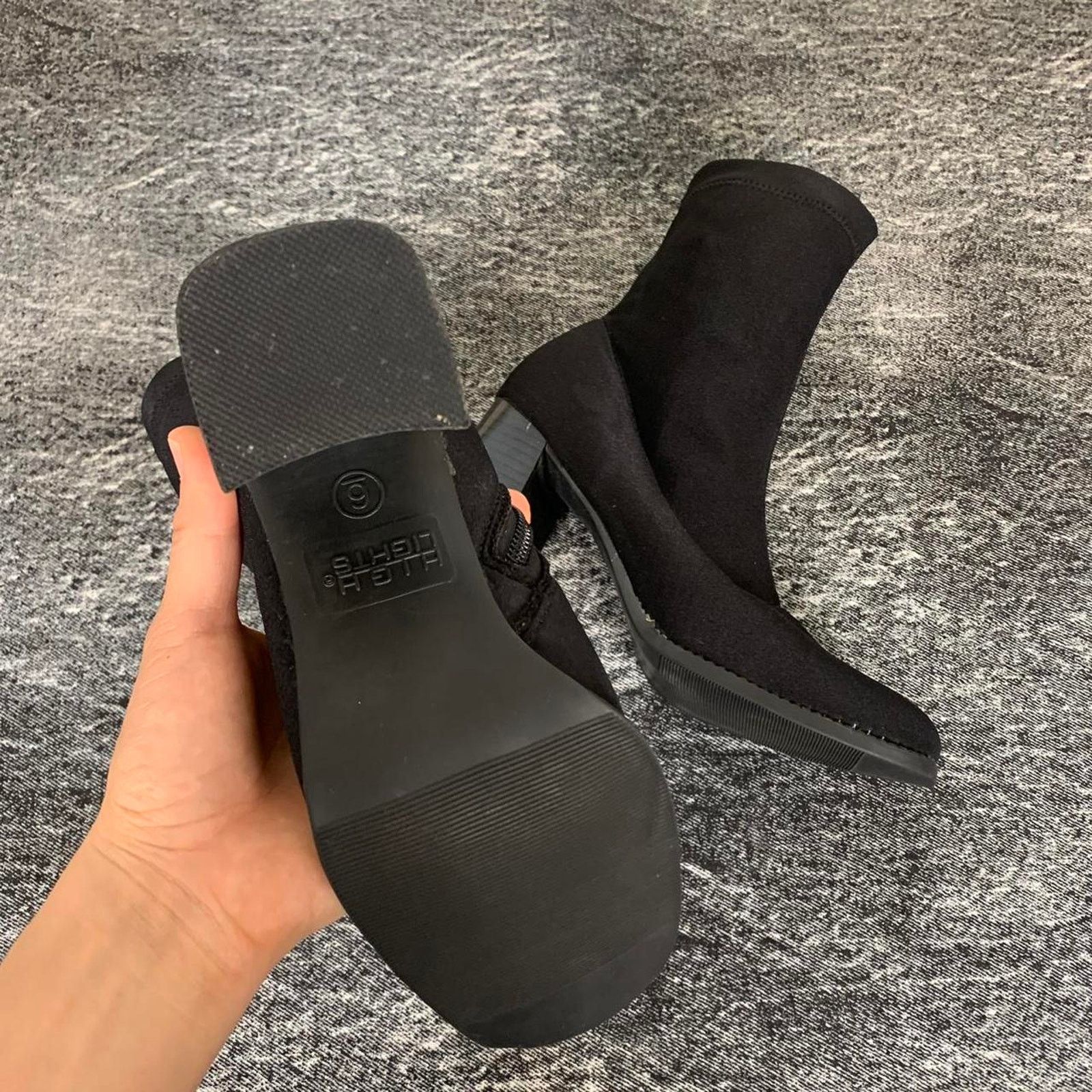 Vintage Neoprene effect high heels ankle boots Size US 6 / IT 36 - 3 Thumbnail