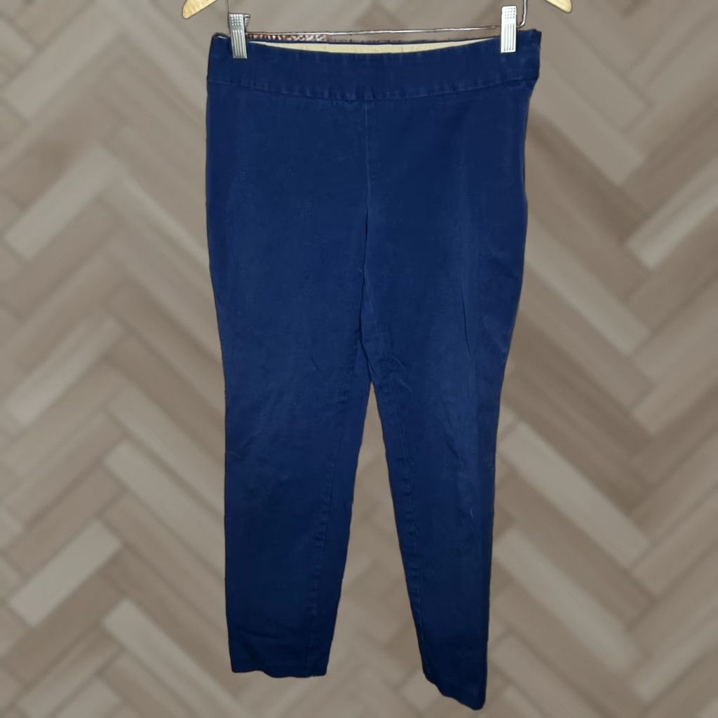 Lands' End Lands' End Womens Pants Size 2 Blue Cotton Polyester Blend Zip Flat Front Chino Skinny Rise High Regular Mens? Wait gender. Department Women. Size 26" / US 2 / IT 38 - 1 Thumbnail