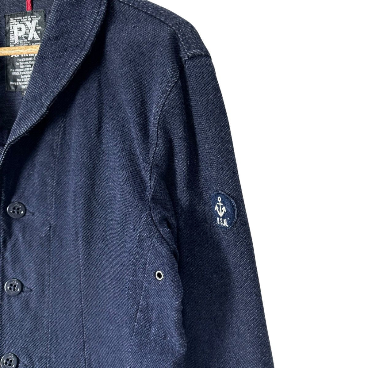 Avirex ⚡️AVIREX USN SHAWL COLLAR REPRO CHORE JACKET Size US L / EU 52-54 / 3 - 4 Thumbnail