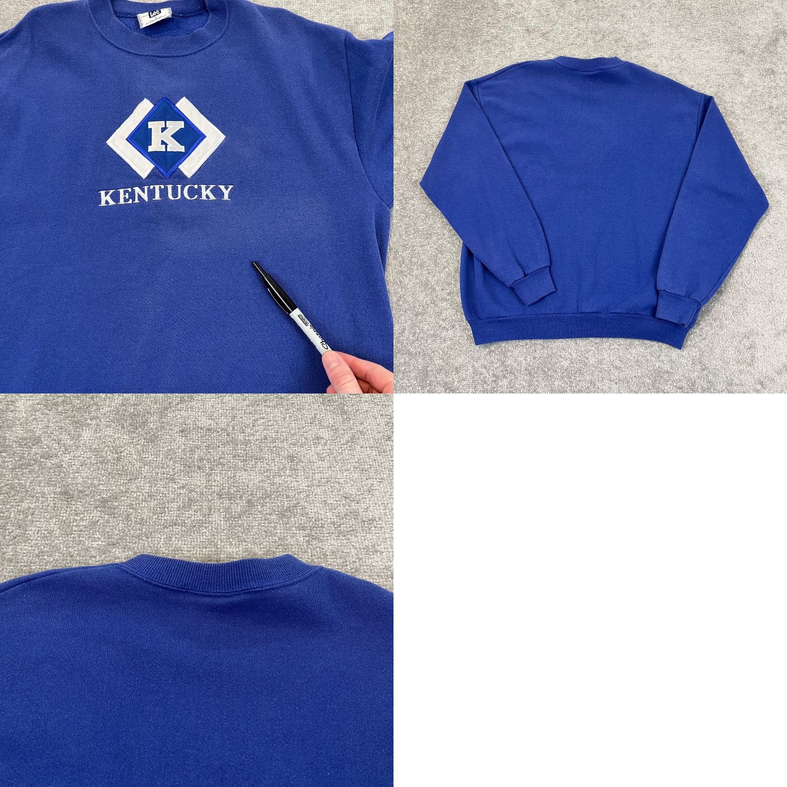 Lee VTG University of Kentucky Sweatshirt Mens Large Blue Crewneck Lee Jacket University 90s College Sport Blue Devils Embroidered Logo Size US L / EU 52-54 / 3 - 8 Thumbnail