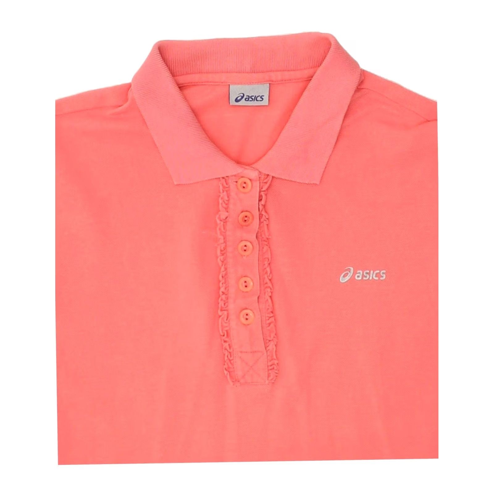 Asics ASICS Womens Polo Shirt XL Pink Cotton Ruffle Front Size XL / US 12-14 / IT 48-50 - 5 Thumbnail