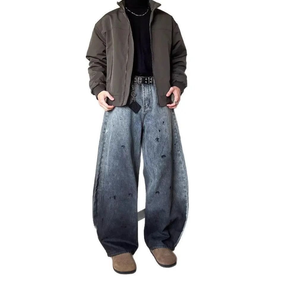 Japanese Brand Retro loose splashed ink gradient jeans Size US 32 / EU 48 - 5 Thumbnail