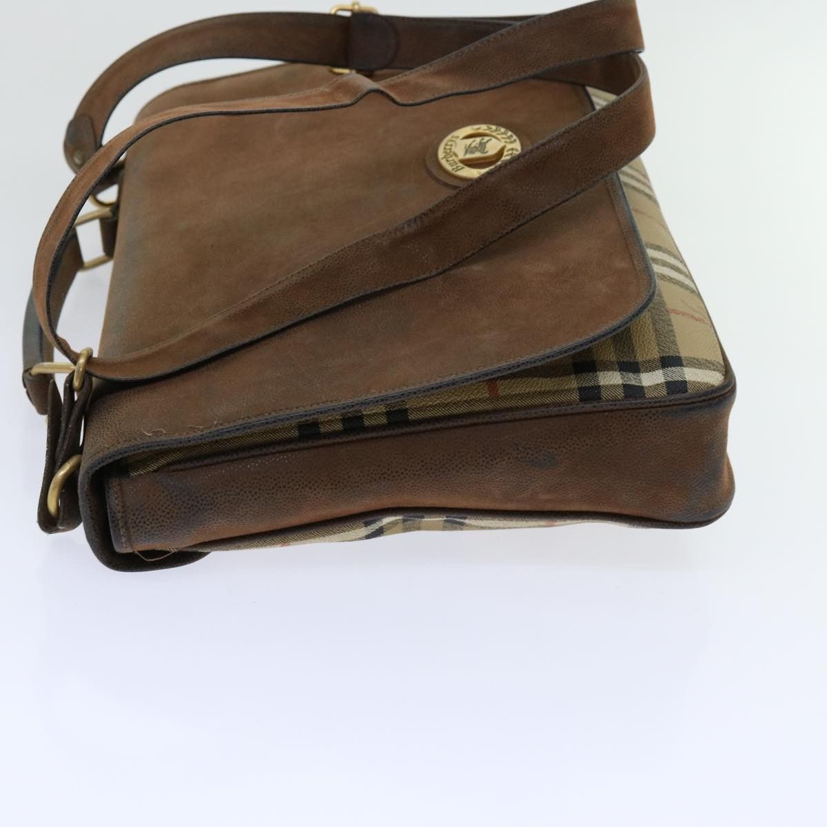 Burberry Burberry Nova Check Business Bag Pvc Leather Beige Size ONE SIZE - 3 Thumbnail