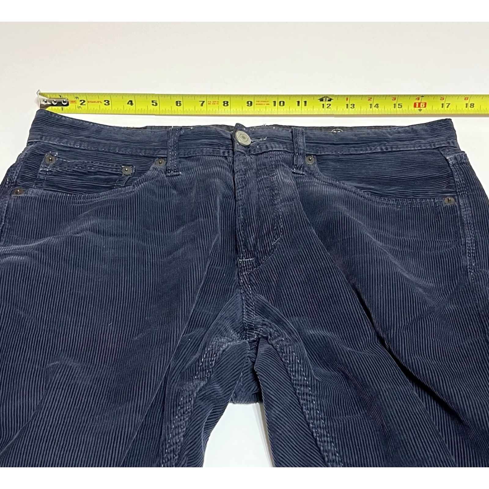American Eagle Outfitters VINTAGE? No — American Eagle Corduroy Pants Mens Regular 34x28 Blue Chino Flat Front Pockets 34 Waist Casual Size US 34 / EU 50 - 3 Thumbnail
