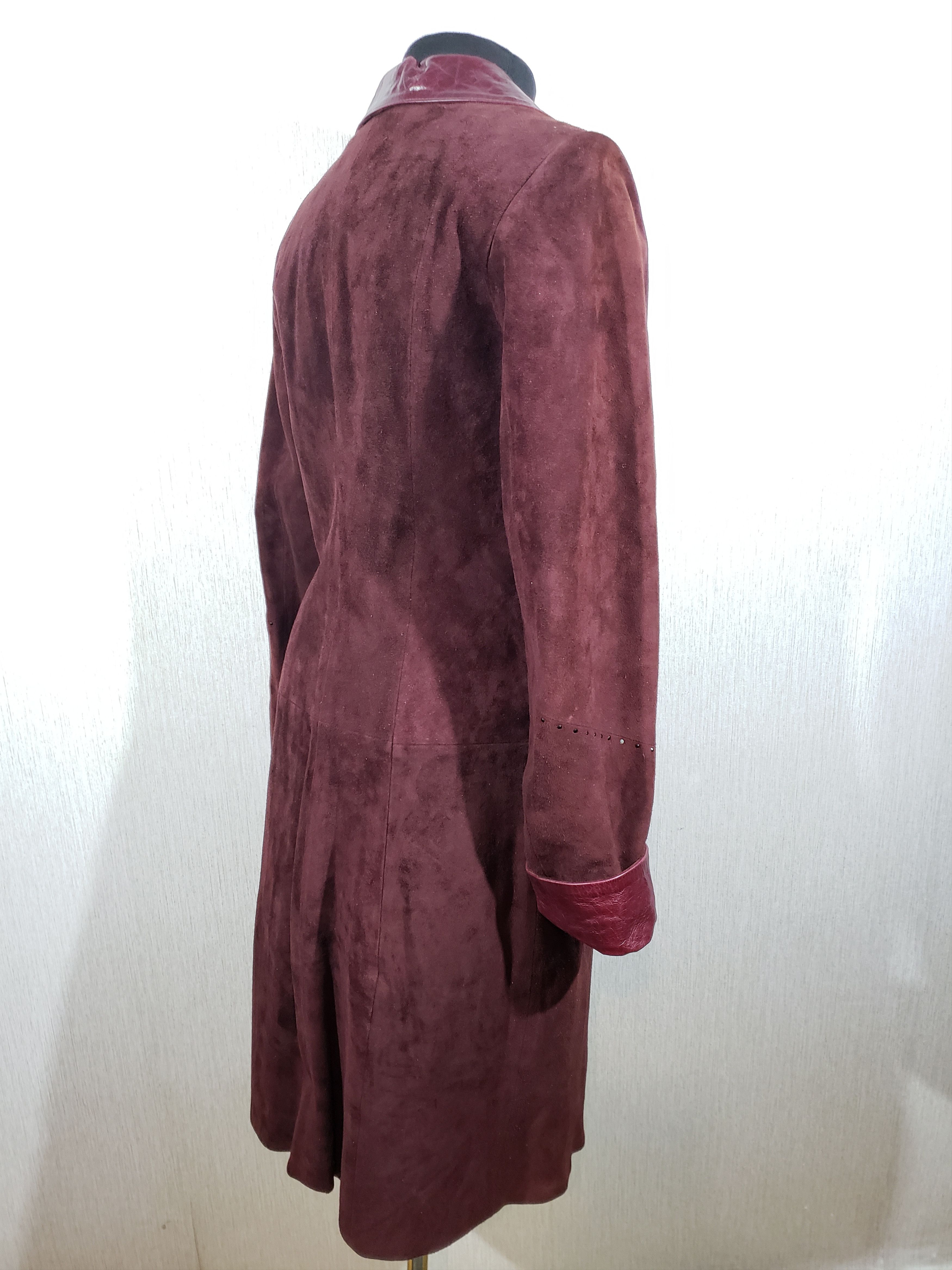 Other Cute women's long burgundy leather jacket. Size M / US 6-8 / IT 42-44 - 5 Thumbnail