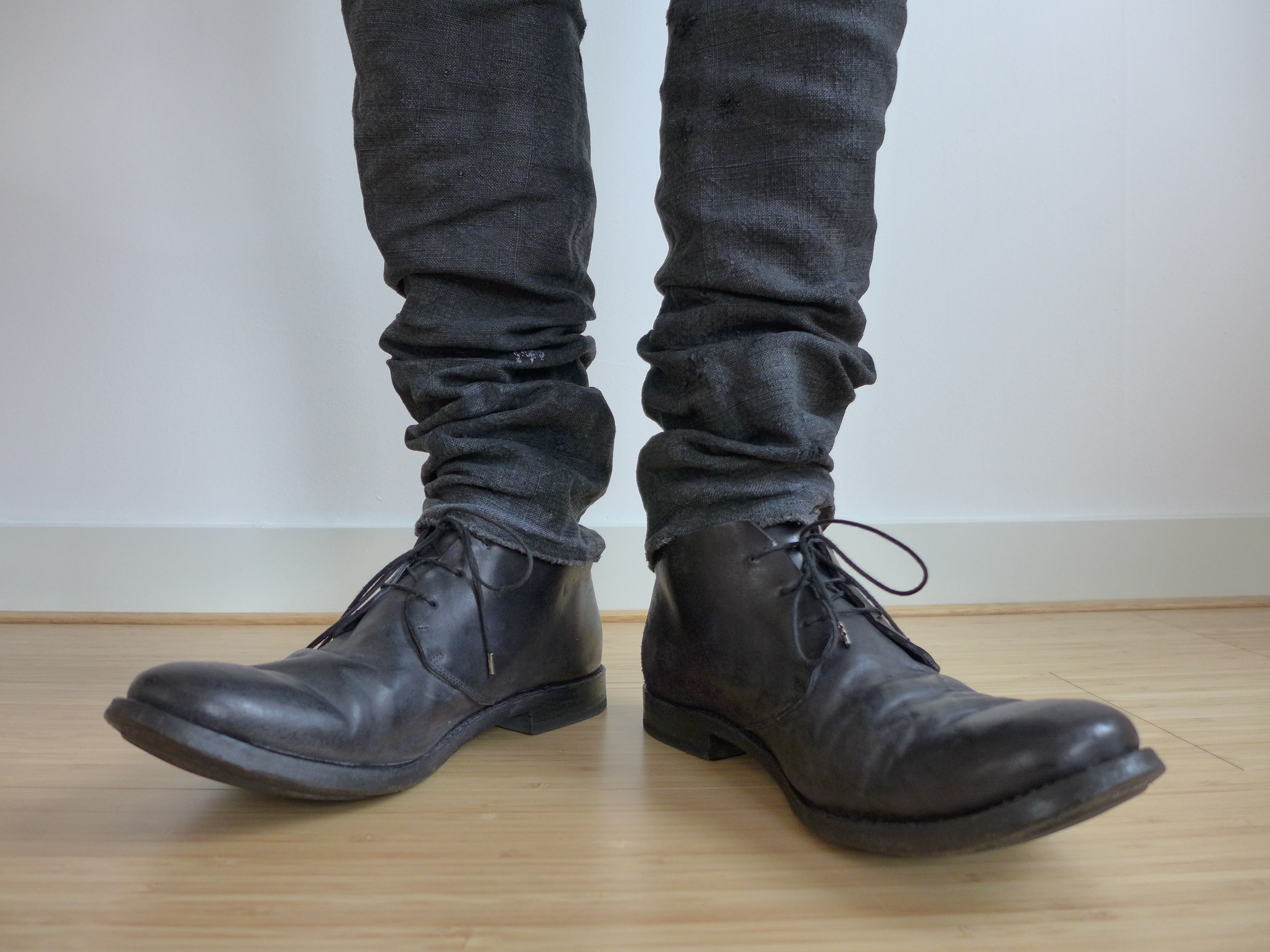 image of A1923 Wrinkled Derbies Shoes in Black, Men's (Size 8)