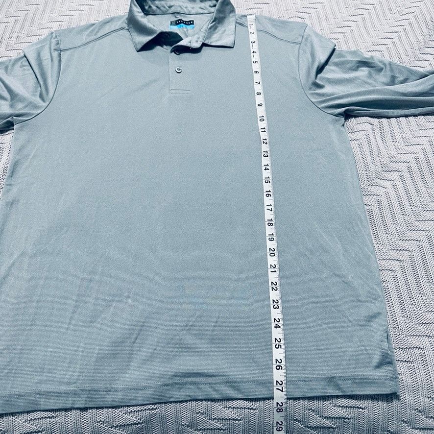 PGA Tour PGA Tour gray micro stripe long sleeve polo Size US L / EU 52-54 / 3 - 6 Thumbnail