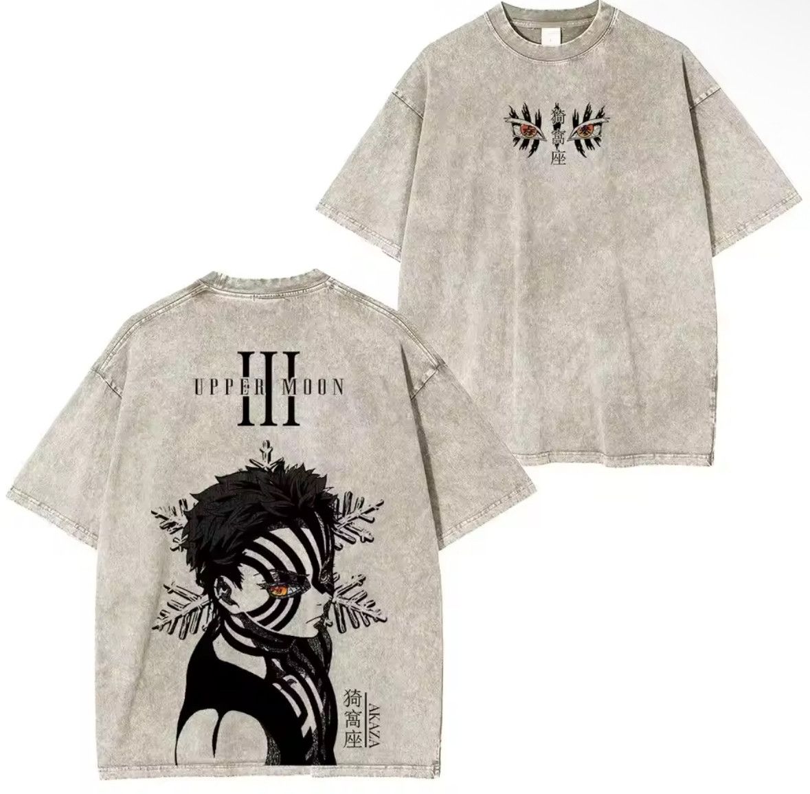 Japanese Brand Y2K Street Goth Anime Slayer Tattoo Eye Print Washed T-Shirt Size US M / EU 48-50 / 2 - 3 Thumbnail