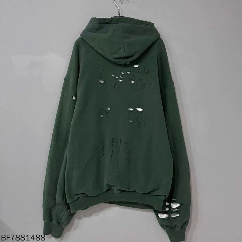 Balenciaga Balenciaga Green double-layer hooded sweater with big dama Size US M / EU 48-50 / 2 - 3 Thumbnail