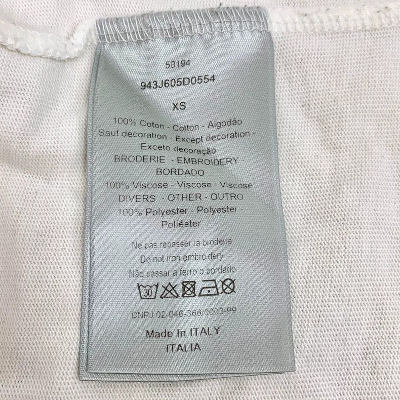 Dior Dior White floral plush cotton round-neck short-sleeved T-s Size US XS / EU 42 / 0 - 7 Thumbnail