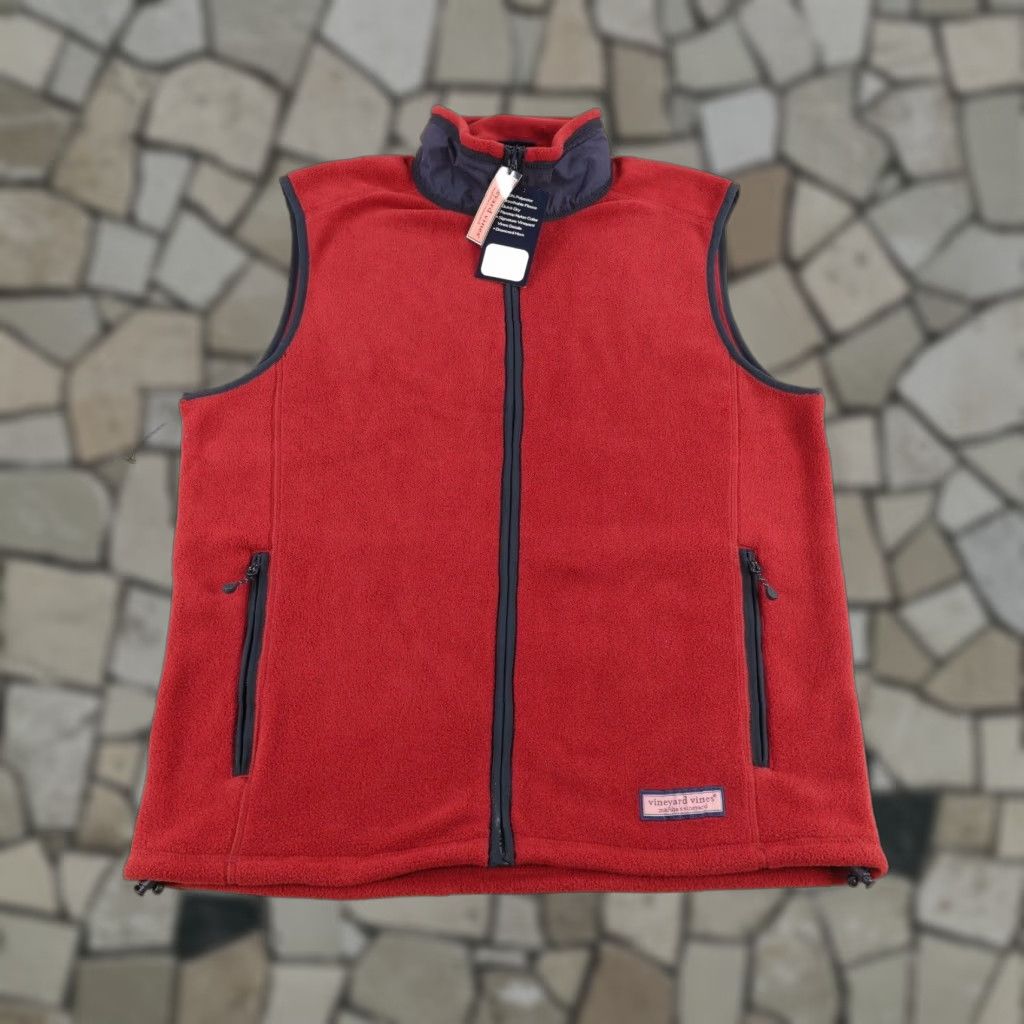 Vineyard Vines Vineyard Vines Vest Mens Medium Red Fleece Full Zip Up Zip Vest NEW Size US M / EU 48-50 / 2 - 1 Thumbnail