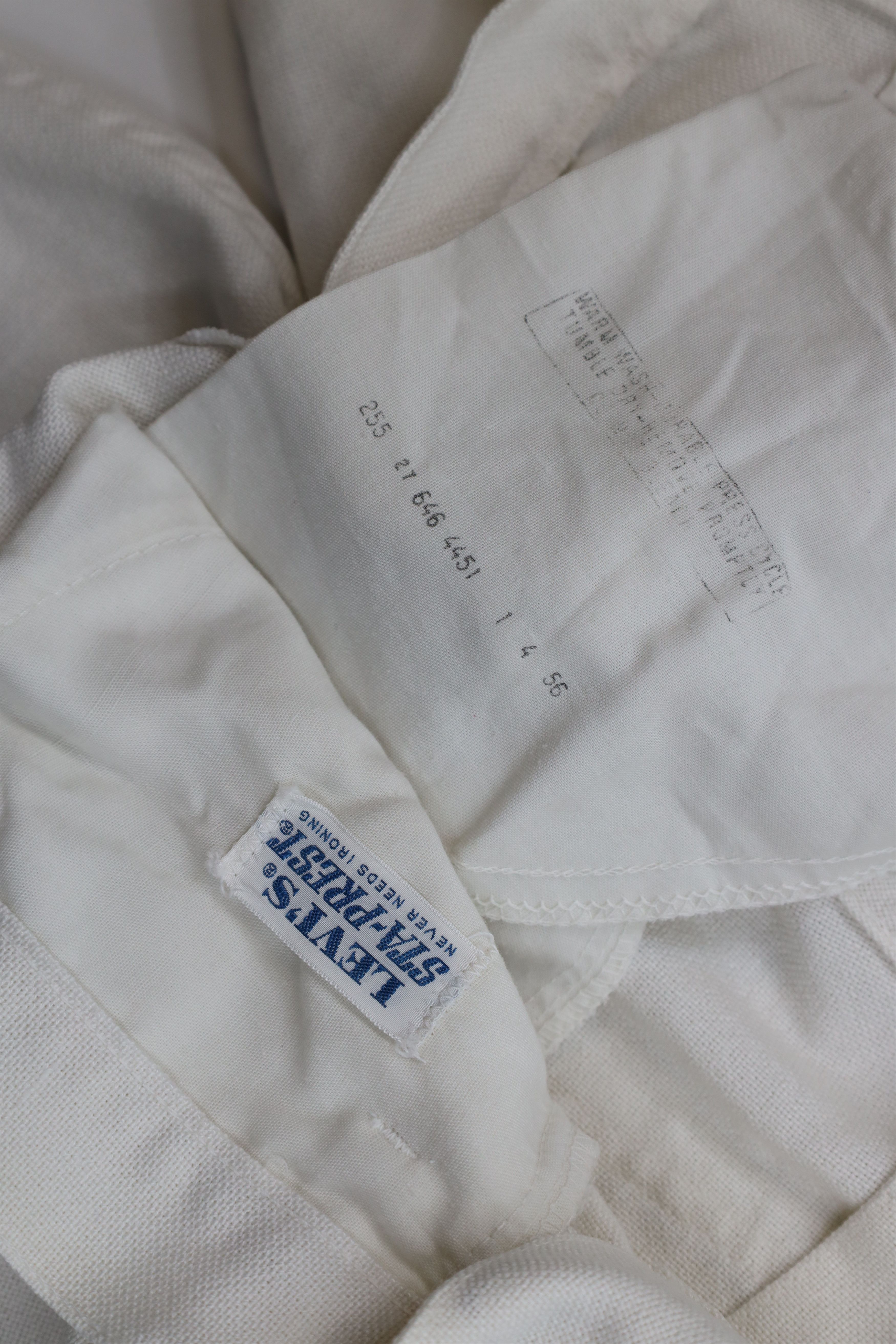 Levi's Vintage 50s 60s Levis Big E Wide Leg Chino Pants White USA Size US 30 / EU 46 - 10 Thumbnail