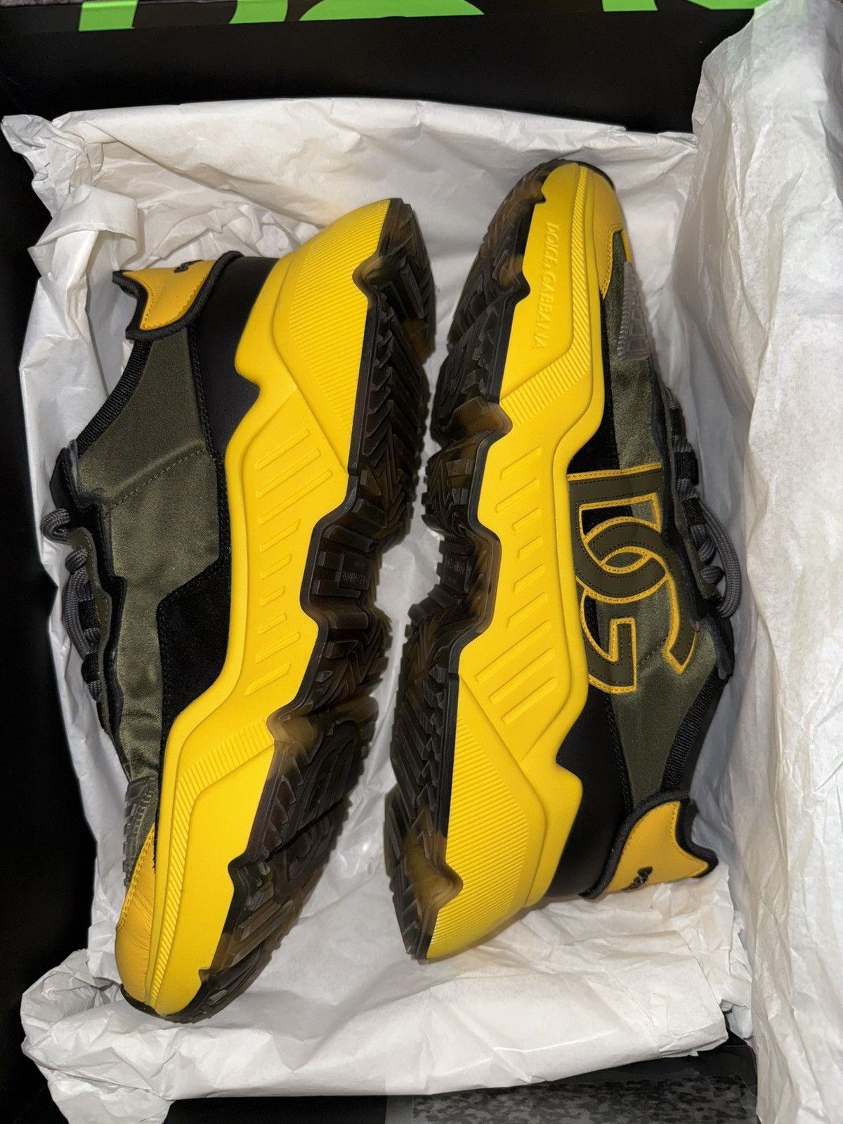 Dolce & Gabbana Dolce & Gabbana Daymaster “Yellow Black” Sneakers – Size 44 Size US 11 / EU 44 - 4 Thumbnail