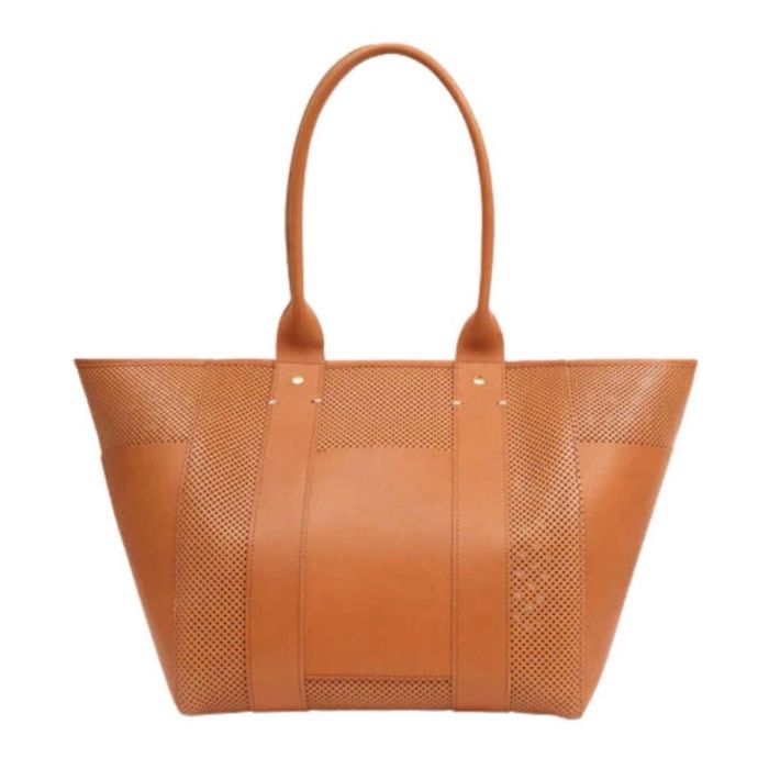 Clare V. NEW! CLARE V Perforated Le Box Tote in Cuoio Grailed