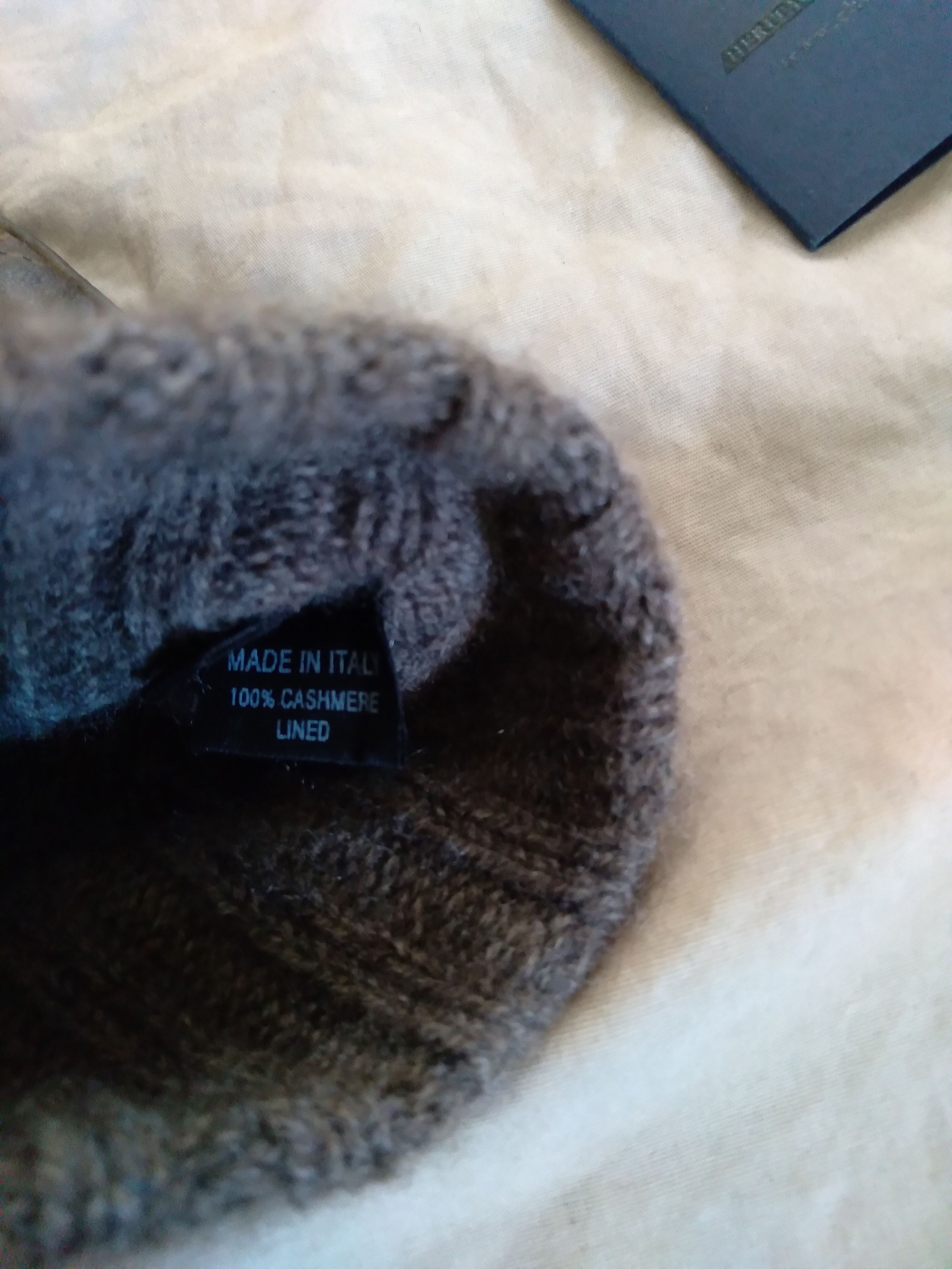 Other Christophe Fenwick Leather Cashmere Gloves Medium 9 Italy Size ONE SIZE - 5 Thumbnail