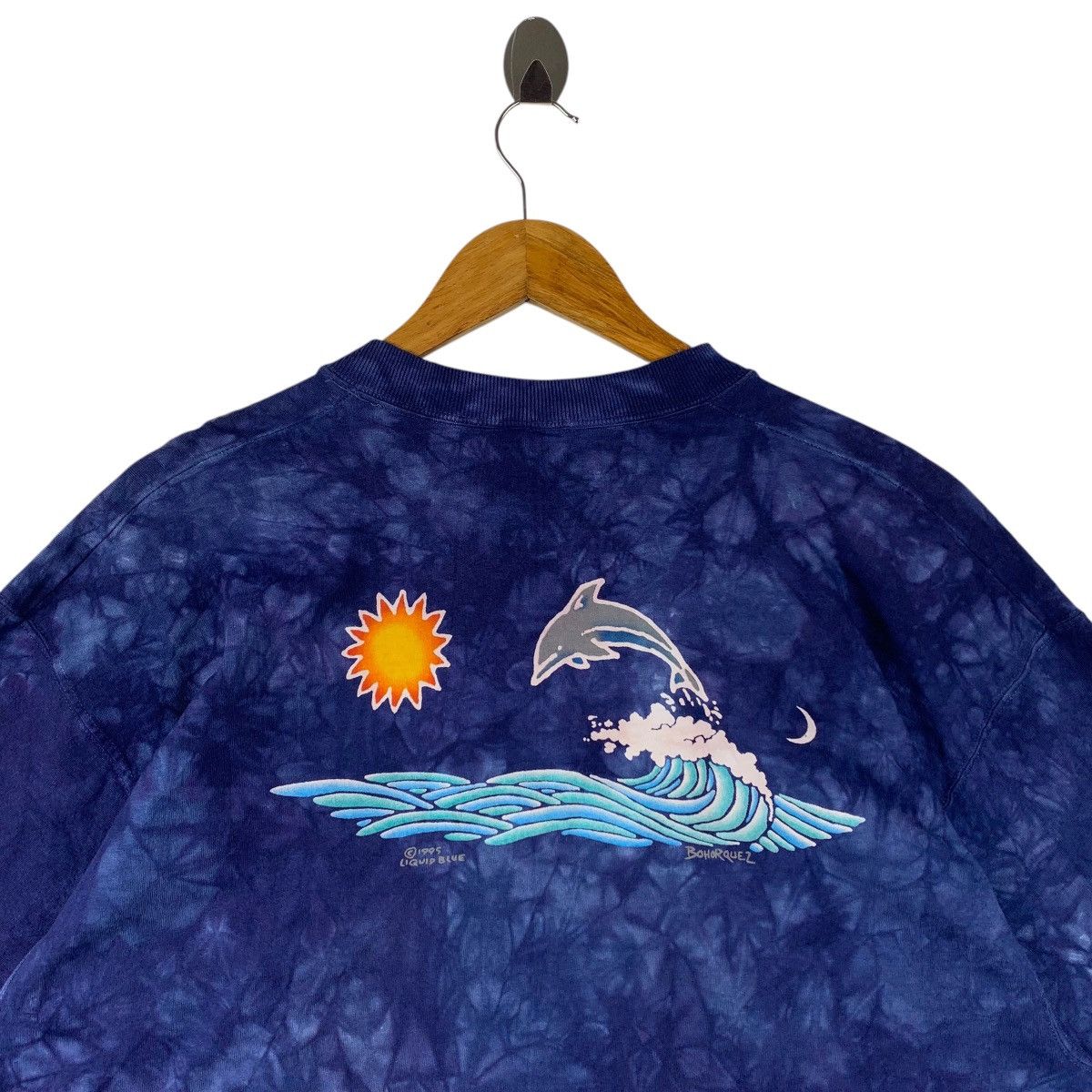 Liquid Blue Vintage 90s LIQUID BLUE Ian bohorquez dolphin tye dey tee Size US XL / EU 56 / 4 - 12 Thumbnail