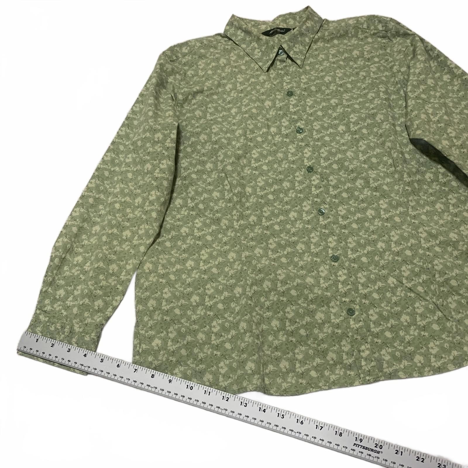 Eddie Bauer Eddie Bauer Men's Long Sleeve Green Floral Button-Up Shirt Size US XXL / EU 58 / 5 - 12 Thumbnail