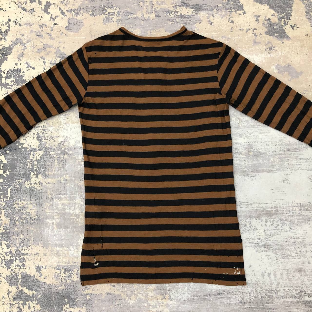 Y's × Yohji Yamamoto T403 YOHJI YAMAMOTO ICONIC STRIPED PUNK RIPPED TEE Size XS / US 0-2 / IT 36-38 - 2 Thumbnail
