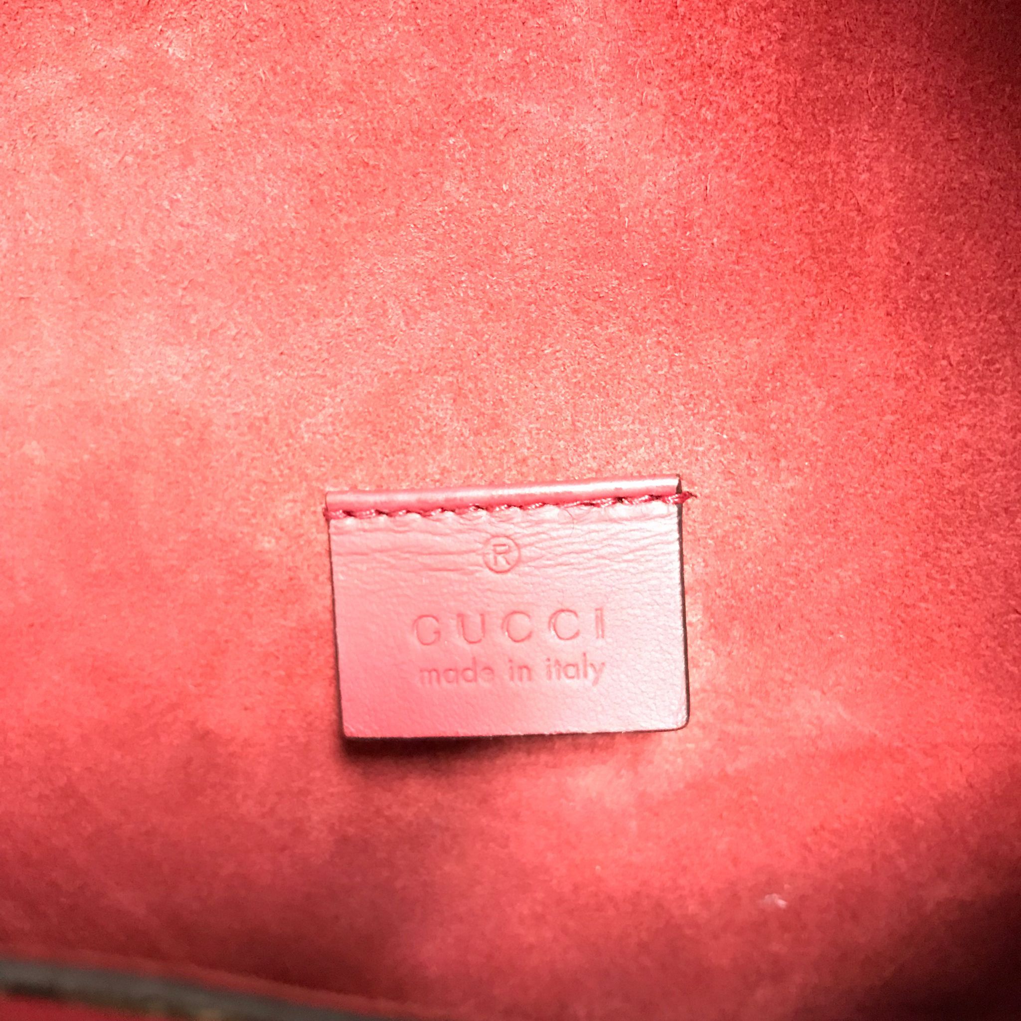 Gucci Gucci Dionysus GG Supreme Red Suede Medium Bag Size ONE SIZE - 7 Thumbnail