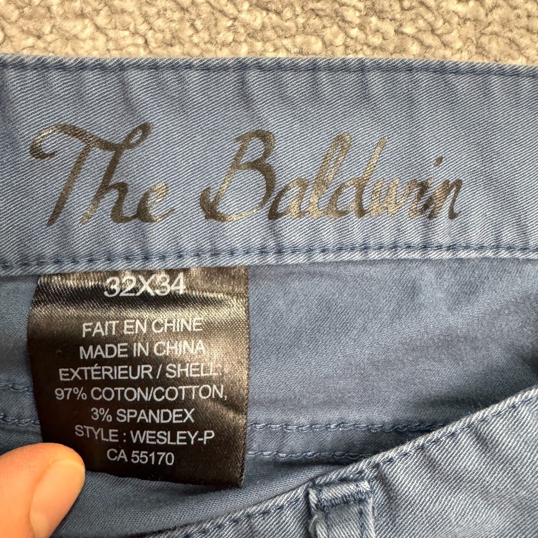 Vintage Frank & Oak The Baldwin Chino Pants Mens 32x34 Blue Straight Leg Cotton Classic Size US 32 / EU 48 - 7 Thumbnail